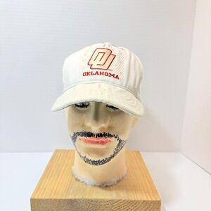 Oklahoma Sooners "Roman Pro"‎ White NCAA Adjustable Baseball Cap Hat